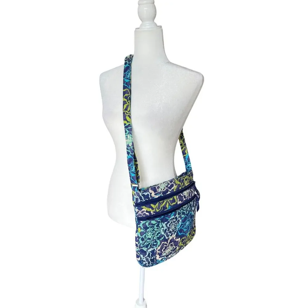 Vera Bradley Retired Katalina Blues Pattern Quilted Hipster Crossbody Purse